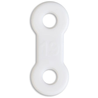 EMA® Elastic Straps, White, 19mm