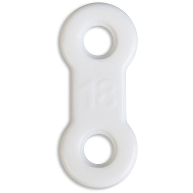 EMA® Elastic Straps, White, 18mm